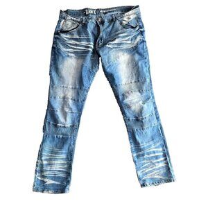 Raw‎ X Jeans Men's 40x32 Standard Distressed Medium Wash Blue Stretch RN# 137711